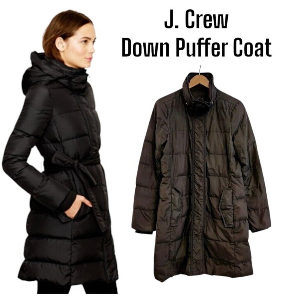 J. CREW‎ Down Puffer Winter Coat Parka MSRP $298 Size Small Black